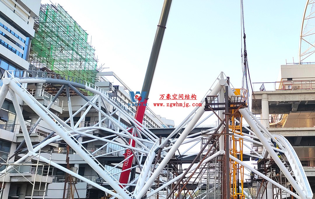 工程進(jìn)度全速推進(jìn)，PTFE膜材張拉在即！