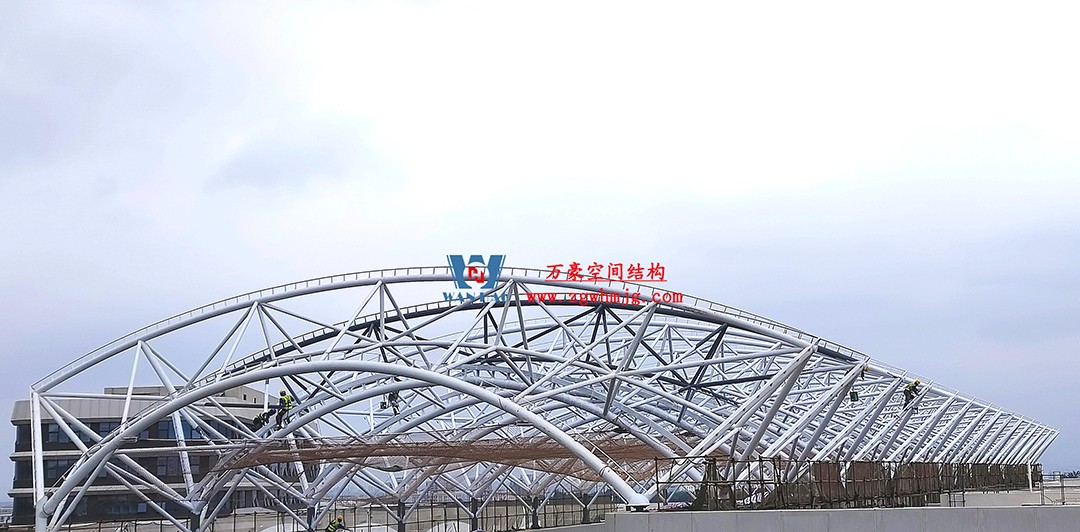 工程進(jìn)度全速推進(jìn)，PTFE膜材張拉在即！