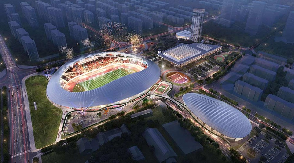 山東蓬萊體育場(chǎng)施工進(jìn)度大揭秘！