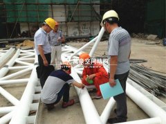 上海閔行區(qū)小學(xué)網(wǎng)球場膜結(jié)構(gòu)工程完工